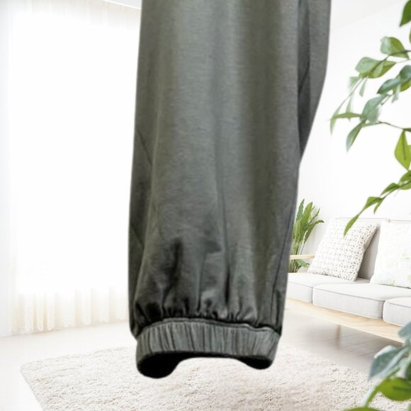 Bobi Sage Green Draped Modal Cotton Jersey Jumpsuit Romper | Size Small - Picture 10 of 14